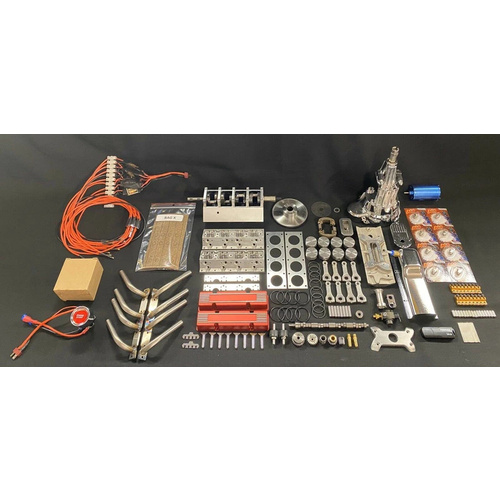 1/4 Scale V8 Nitro Powered Single Carburetor Working Engine Kit version (PREORDER) QS-V8SINGLE-KIT