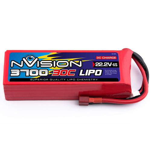 NVO1817 Nvision 6s 22.2V 3700mAh 30C Soft Case Lipo