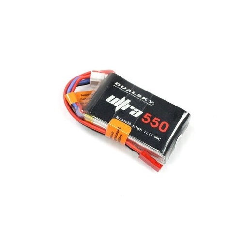 Dualsky 550mah 3S 11.1v 50C LiPo Battery with JST Connector DSBXP05503ULT