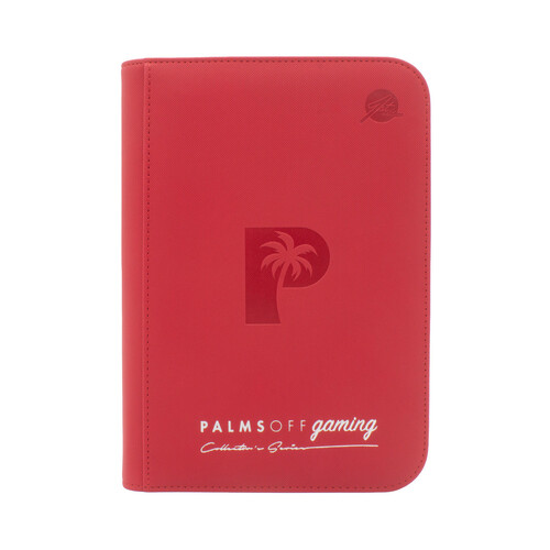 Palms Off Gaming Collector's Series 4 Pocket Zip Trading Card Binder - Red ZB-04-RED