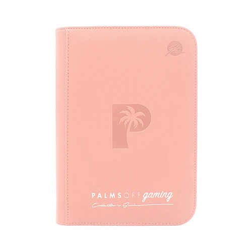 Palms Off Gaming Collector's Series 4 Pocket Zip Trading Card Binder - Pink ZB-04-PNK