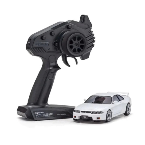 KYOSHO MINI-Z AWD MA-020 READYSET NISSAN SKYLINE GT-R V.SPEC (R33) W/ LED/GYRO UNIT WHITE 32638WG