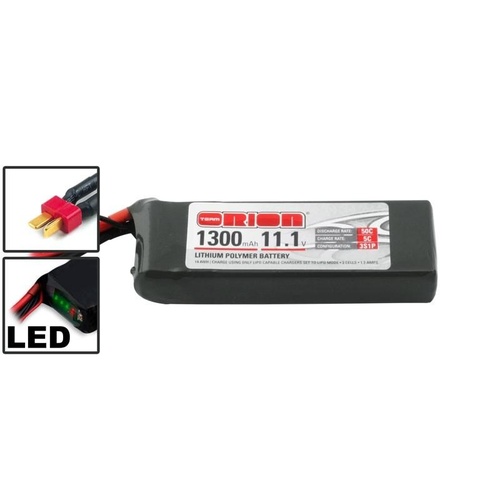 11.1v 1300mh 50C Lipo w/ Deans ORI60234