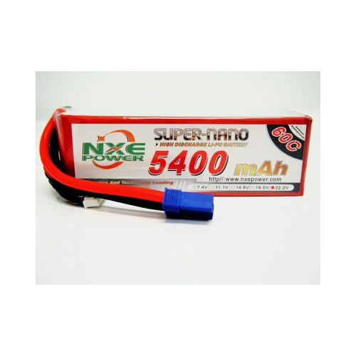 NXE5400SC606 - NXE 5400mah 60c 22.2V S/case Lipo w/EC5