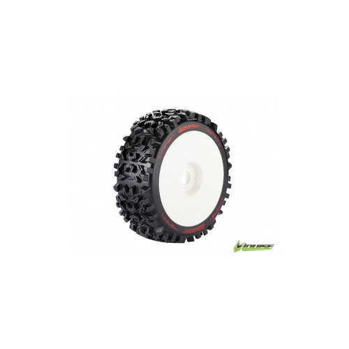 B-Pioneer 1/8 Buggy Tyre Soft White Rim - L-T3130SW
