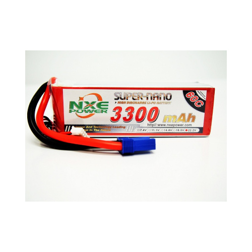 NXE3300SC606 NXE 3300MAH 60C 22.2V S/CASE LIPO W/EC5