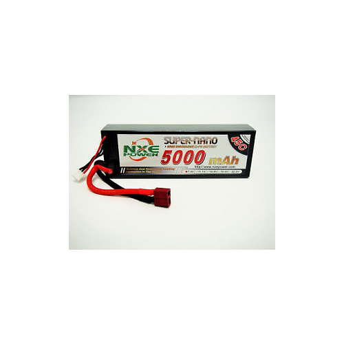 NXE5000HC452 NXE 7.4v 5000mah 45c Hard case Lipo w/Deans