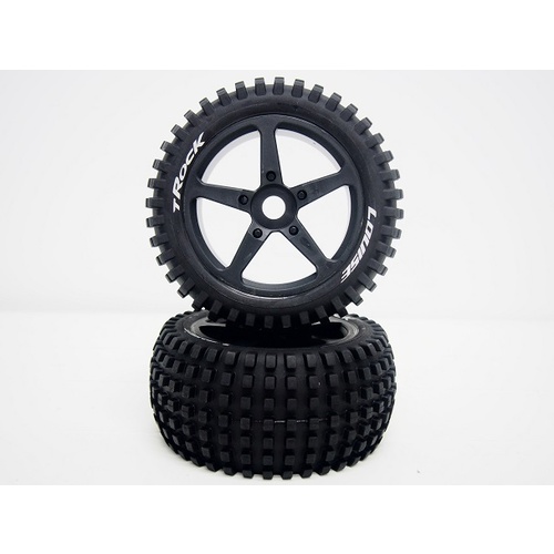 LT3251B Louise T-Rock 1/8th Truggy Tyre BLK/spoke