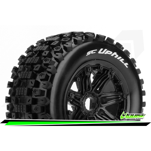 Louise SC-Uphill 1/5 Front/Rear Tyre & Rim Black 24mm Hex LT3293B