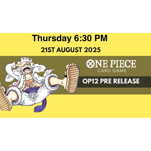 One Piece Card Game [OP12] Sealed Battle Pre Release Event Thursday 21st Of August 2025 6;30 PM