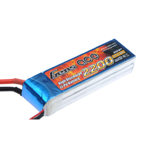 Gens Ace 2200mah 30C 11.1V Lipo Deans Plug (Was:2200330) GA3S-2200-30C-S