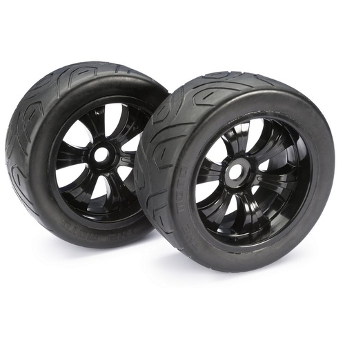 AB2530006 Absima 1/8 Wheel Set LP Truggy "Street" Black (2pcs)