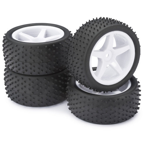 AB2500006 Absima 1/10 Wheel Set Buggy "5 Spokes/Dirt" White (4pcs)