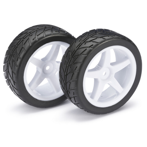 Absima 1/10 Wheel Set Buggy "5 Spoke/Street" Front White (2pcs) AB2500007