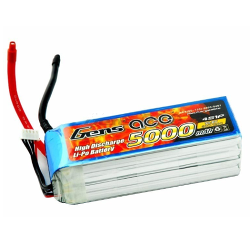 Gensace 4S 14.8V 5000mah 60C Soft Case Lipo Battery (Deans Plug) GA4S-5000-60C
