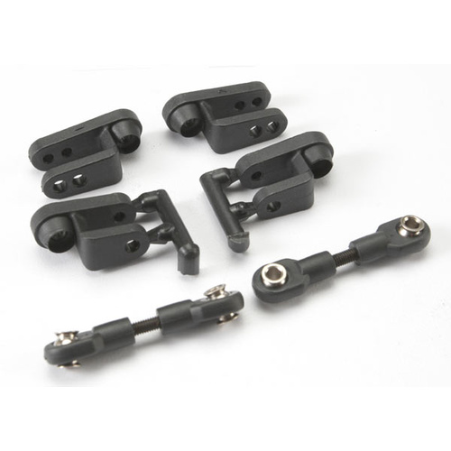 38-5345R Traxxas Servo horns, steering, long (2), short (2)/ linkage, steering (3x20mm turnbuckle) (2)/ rod ends (short) (4)/ hollow balls (4)
