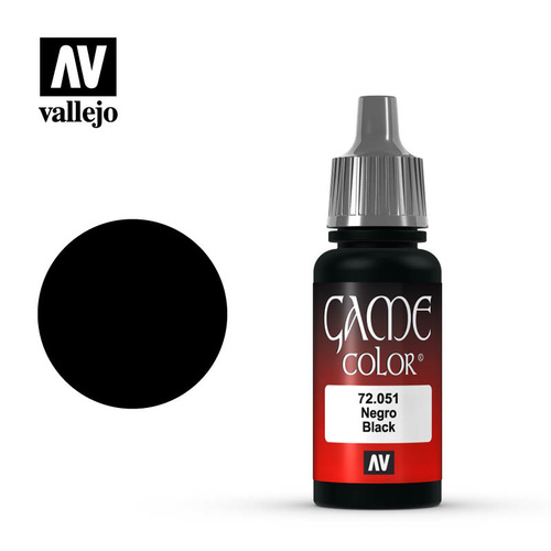 AV72051 - Vallejo Game Colour Black 17 ml