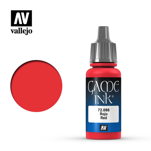 AV72086 - Vallejo Game Ink Colour Red Ink 17 ml