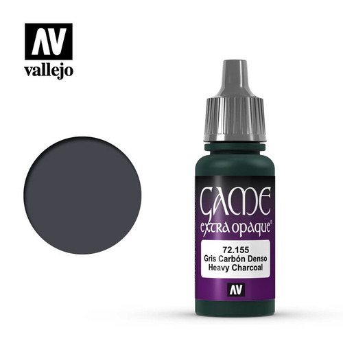 AV72155 - Vallejo Game Colour Extra Opaque Heavy Charcoal 17 ml