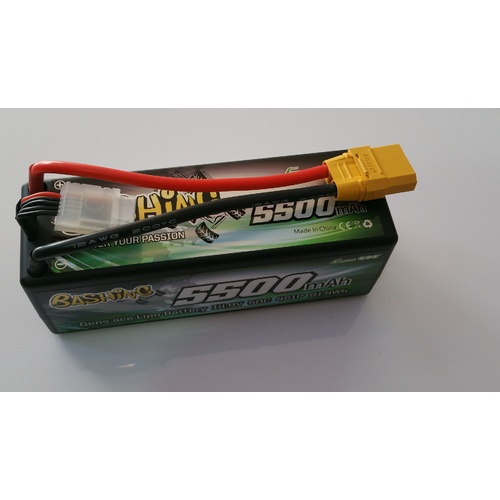 GA4XT-5500-50C-H-B Gens Ace 5500mAh 50C 14.8V Hard Case Lipo Battery (XT-90 Plug) Bashing Series