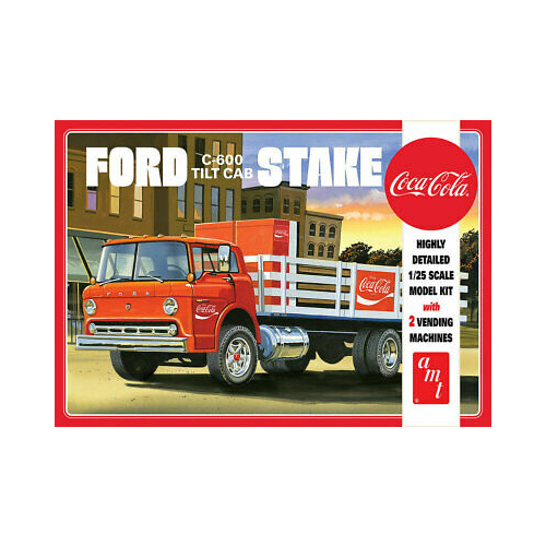 R2AMT1147 AMT 1/25 Ford C600 Stake Bed w/Coca-Cola Vending Machine