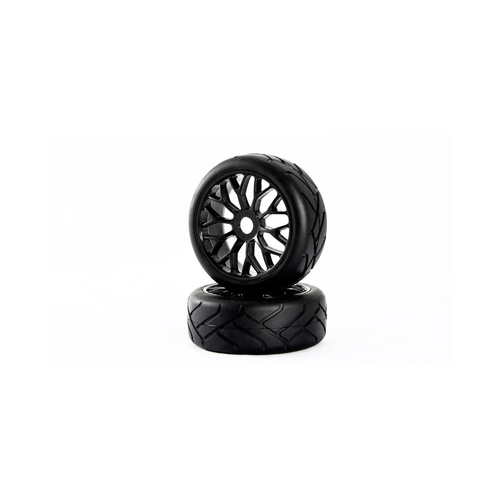 VSKT664002B	1/8th Off-Road Y Spoke Black Wheel & Onroad Tire Set (1 pair)