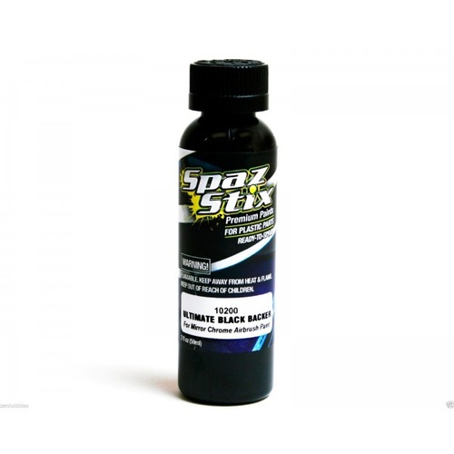 Ultimate Black Backer for Mirror Chrome Airbrush Paint 2oz SZX10200