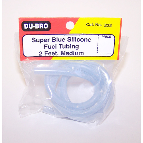DBR222	Dubro 222 Blue Silicone Tubing, Medium