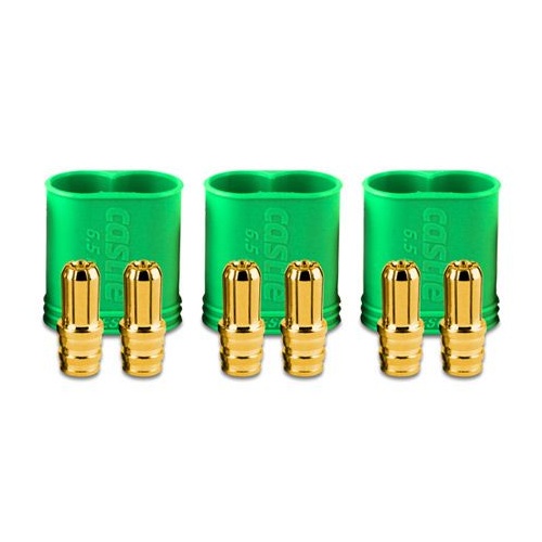 Castle Creations Polarized Bullet Connector, 6.5mm Male (3x) - CSE011006800