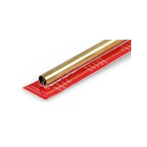 KS8143 K&S 8143 ROUND BRASS TUBE .014 WALL (12IN LENGTHS) 5/8IN (1 TUBE PER CARD)