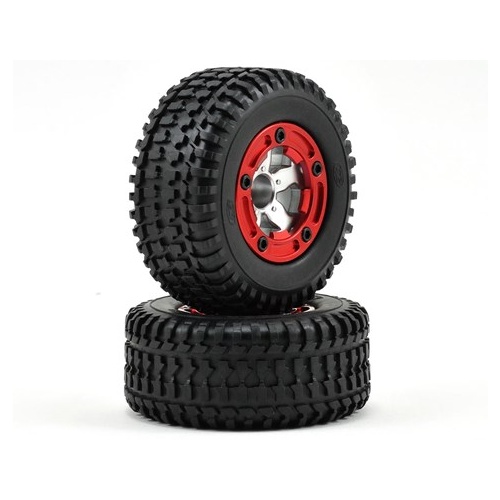 LOSB1951 Losi 1/16 Rear Mounted Tire, Chrome (2): MSCT