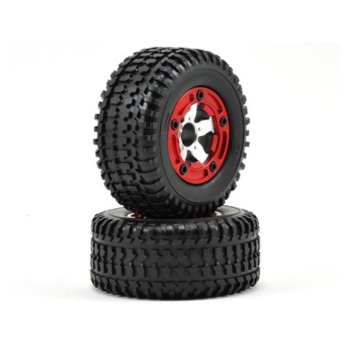 LOSB1950 Losi 1/16 Front Mounted Tire, Chrome (2): MSCT