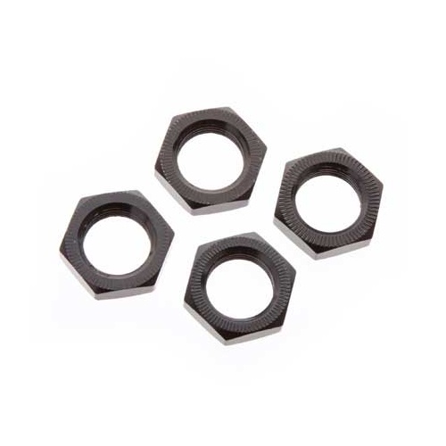 Arrma Aluminium Wheel Nut, 17mm, Black, 4 Pieces, AR310449