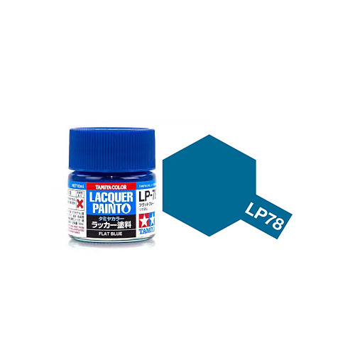 Tamiya LP-78 Flat Blue 10ml Bottle Lacquer Paint T82178