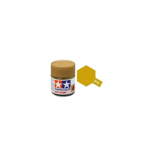 Tamiya Mini Acrylic X-12 Gold - 10ml Bottle T81512