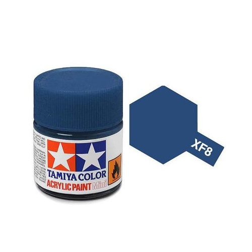 Tamiya Mini Acrylic XF-8 Flat Blue - 10ml Bottle T81708