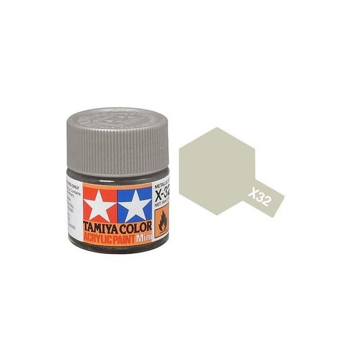 Tamiya Mini Acrylic X-32 Titanium Silver - 10ml T81532a