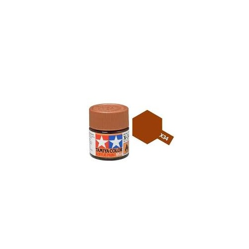 Tamiya Mini Acrylic X-34 Met Brown - 10ml Bottle T81534