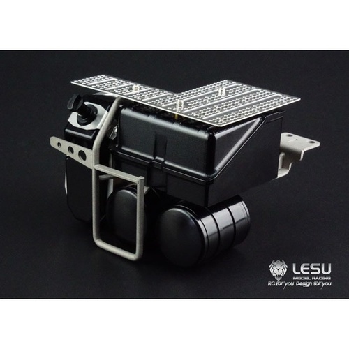 G-6070-B - Lesu 1:14 Full Metal Ad Blue Tank, Air Tank, Battery Box, Ladder & Treadplate