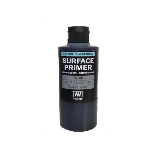 AV74660 Vallejo 74660 Surface Primer Gloss Black Primer 200ml